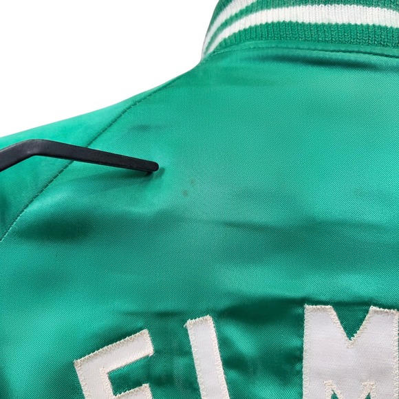 Vintage‎ Active Generation Producers Satin Green Snap Button Jacket Size Large - Picture 9 of 13